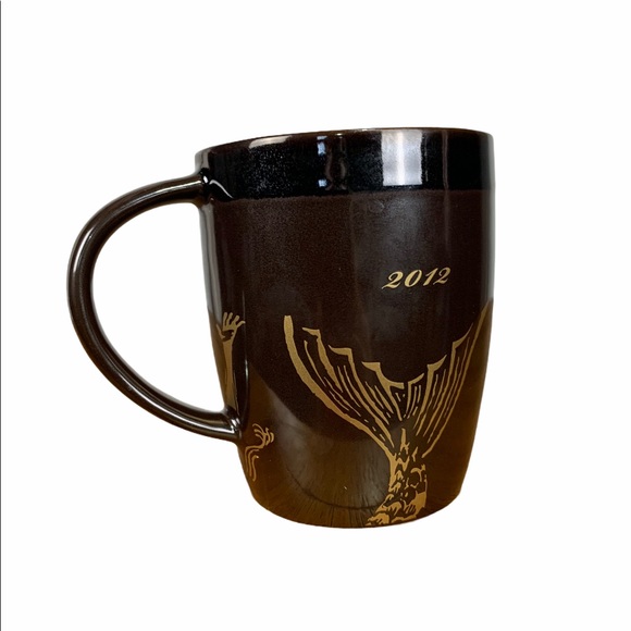 Starbucks Brown Gold 2012 Mermaid Siren Coffee Cup - Picture 5 of 9
